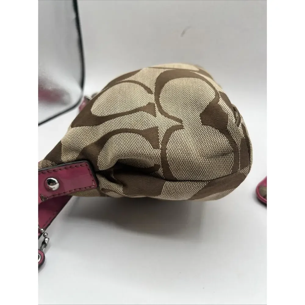 Y2K Vintage Coach F17439 SoHo Pink Beige Bag With Wristlet STINKY DIRTY AS IS